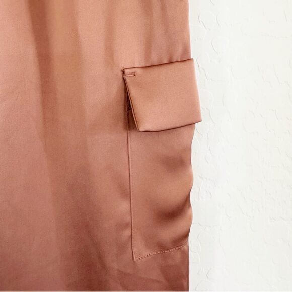 GENTLE FAWN Emmett Satin Cargo Pant in Chai Size Small - Picture 9 of 12